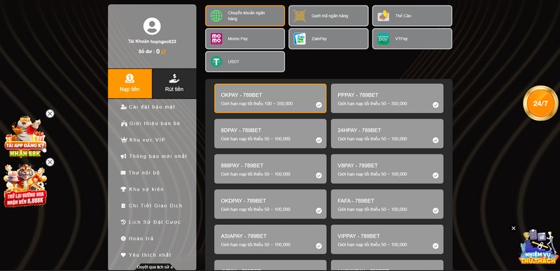 789BET - Thương hiệu cá cược mang đẳng cấp thượng lưu 6 Cách Nạp Tiền Nhanh Chóng Vào Nhà Cái Cá Cược 789Bet