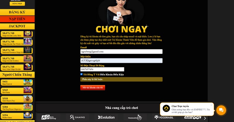Empire777 - Nhà cái cá cược xanh chín nhất hiện nay 6 Đăng Ký Tài Khoản Tại Empire777 Siêu Dễ