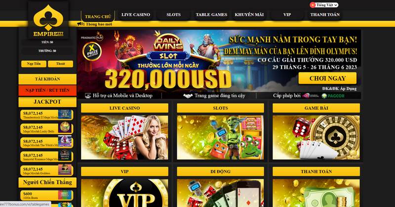 Empire777 - Nhà cái cá cược xanh chín nhất hiện nay 9 Nhà Cái Đang Sở Hữu Rất Nhiều Ưu Điểm Hấp Dẫn Hàng Đầu