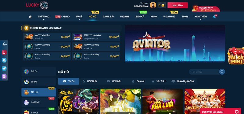 Lucky88 - Nhà cái cá cược nổi tiếng hàng đầu châu Á 8 Sân Chơi Hiện Đang Sở Hữu Nhiều Điểm Mạnh Tạo Nên Sức Hấp Dẫn Đặc Biệt